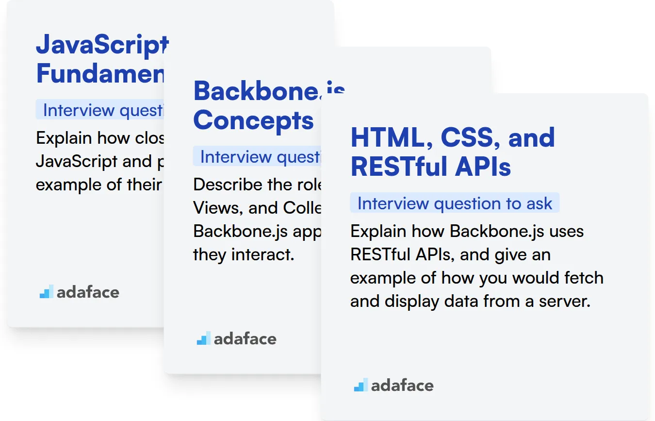 Which Backbonejs Developer skills should you evaluate during the interview phase?