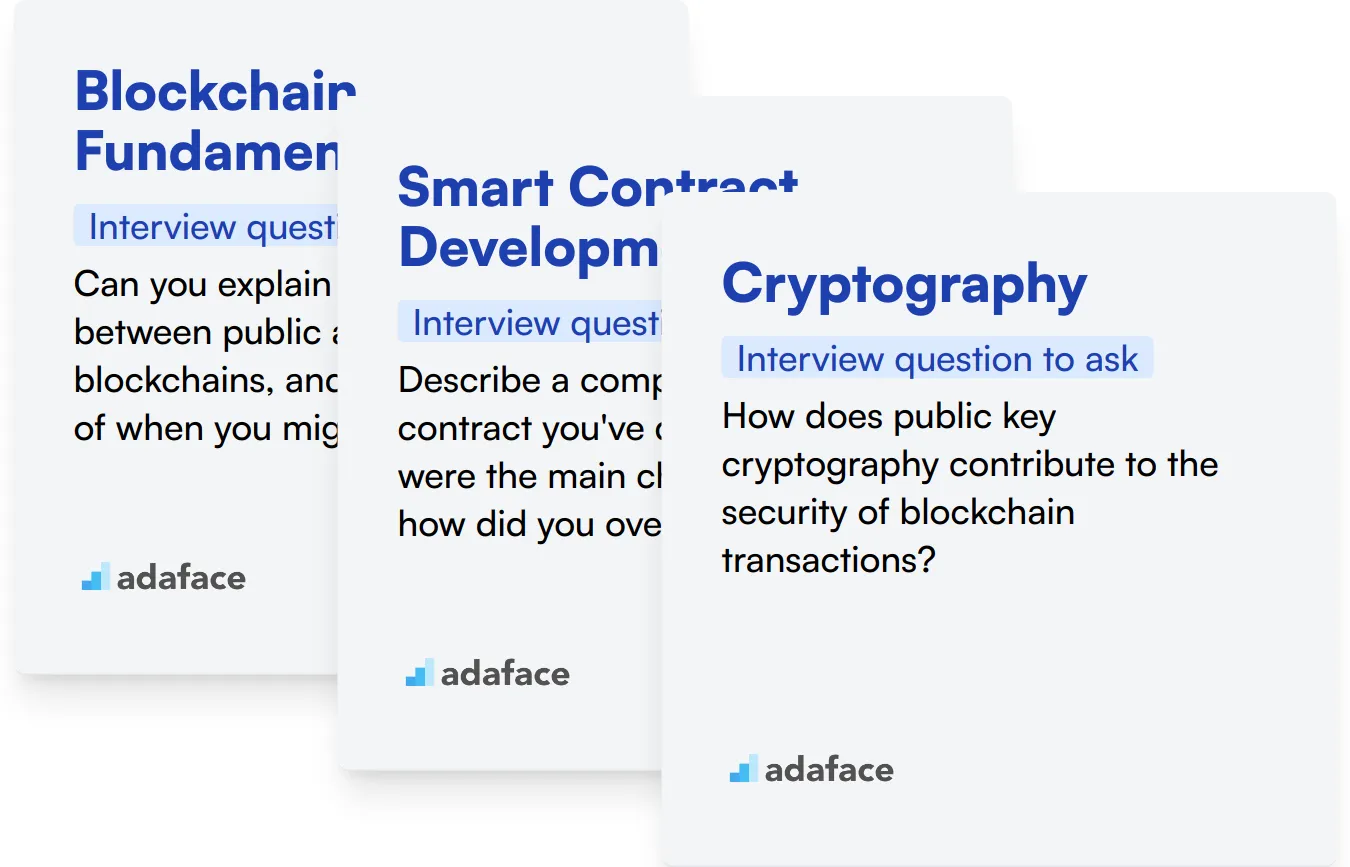 Which Blockchain skills should you evaluate during the interview phase?