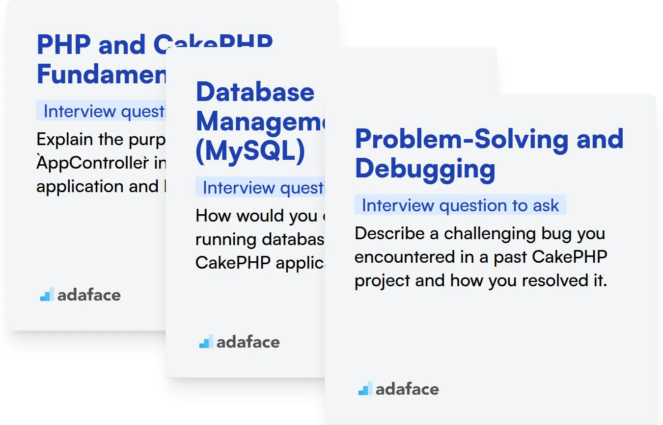 Which CakePHP Developer skills should you evaluate during the interview phase?