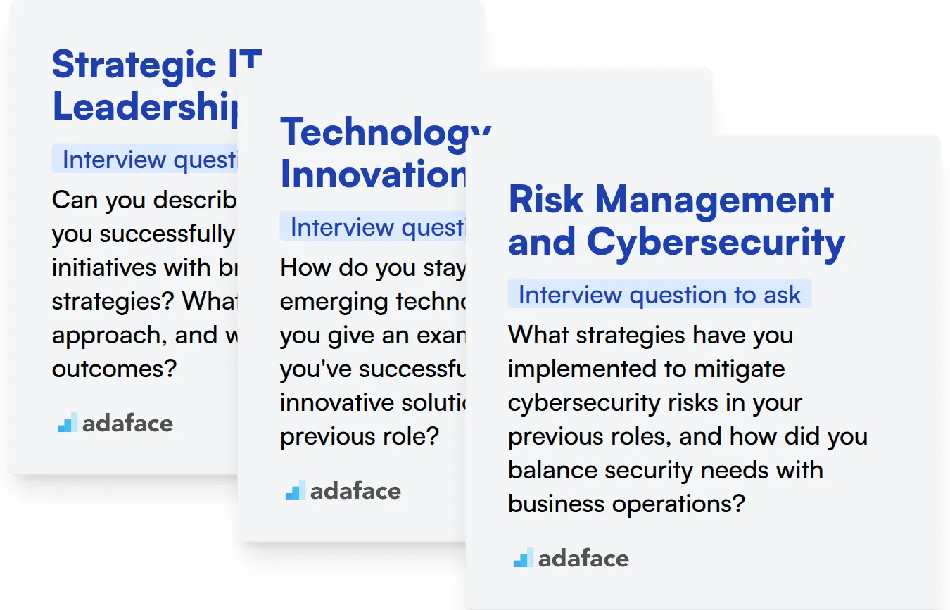 Which Chief Information Officer skills should you evaluate during the interview phase?