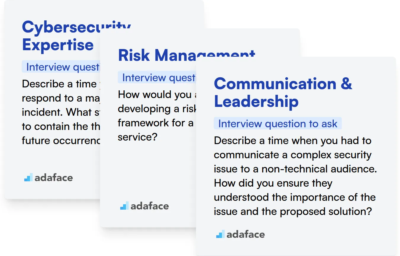 Which Chief Information Security Officer skills should you evaluate during the interview phase?