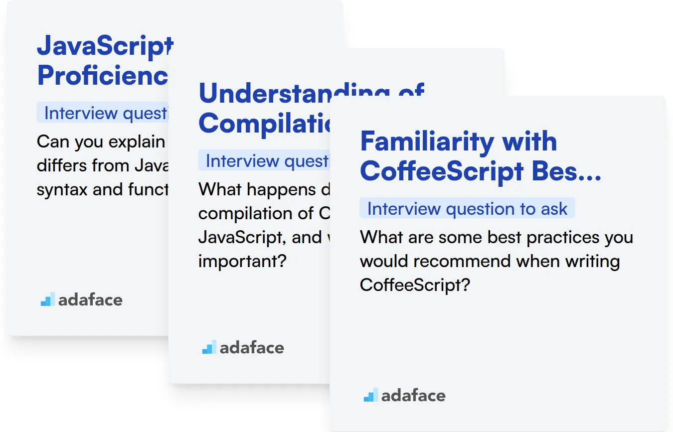 Which Coffeescript Developer skills should you evaluate during the interview phase?
