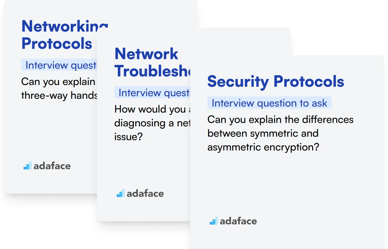 Which Computer Networking skills should you evaluate during the interview phase?