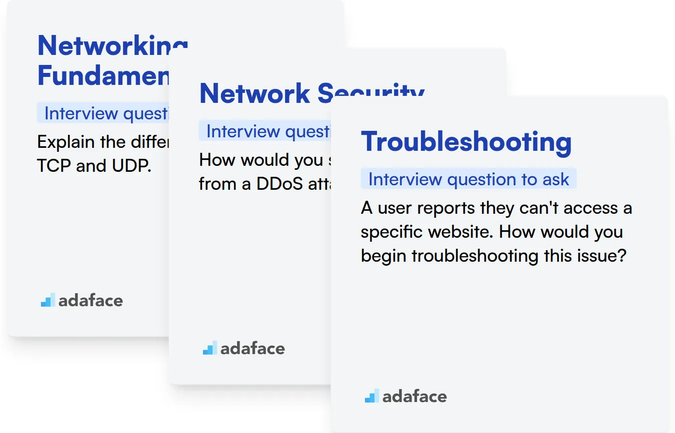 Which Computer Networking skills should you evaluate during the interview phase?