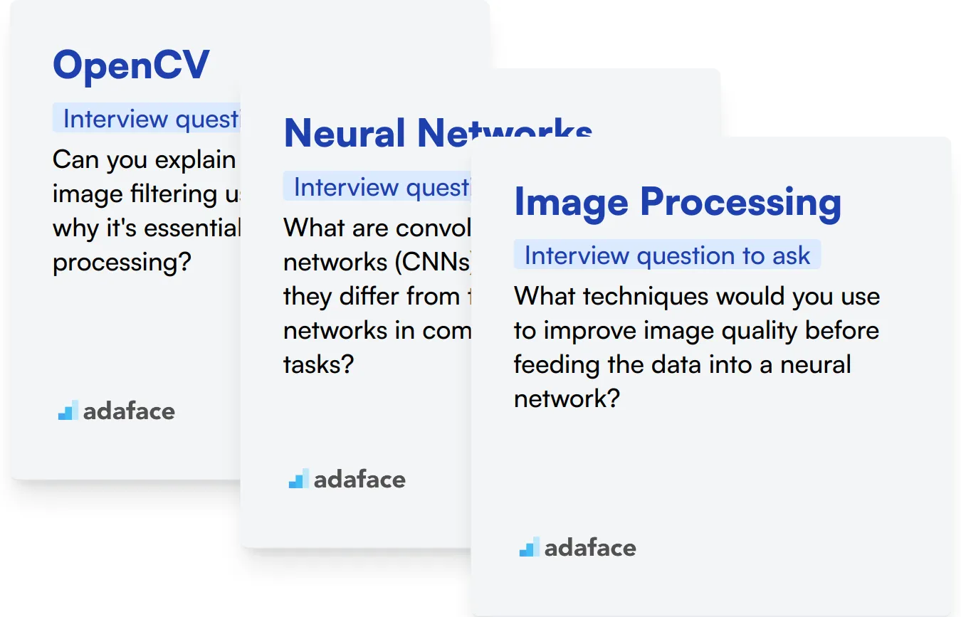 Which Computer Vision skills should you evaluate during the interview phase?