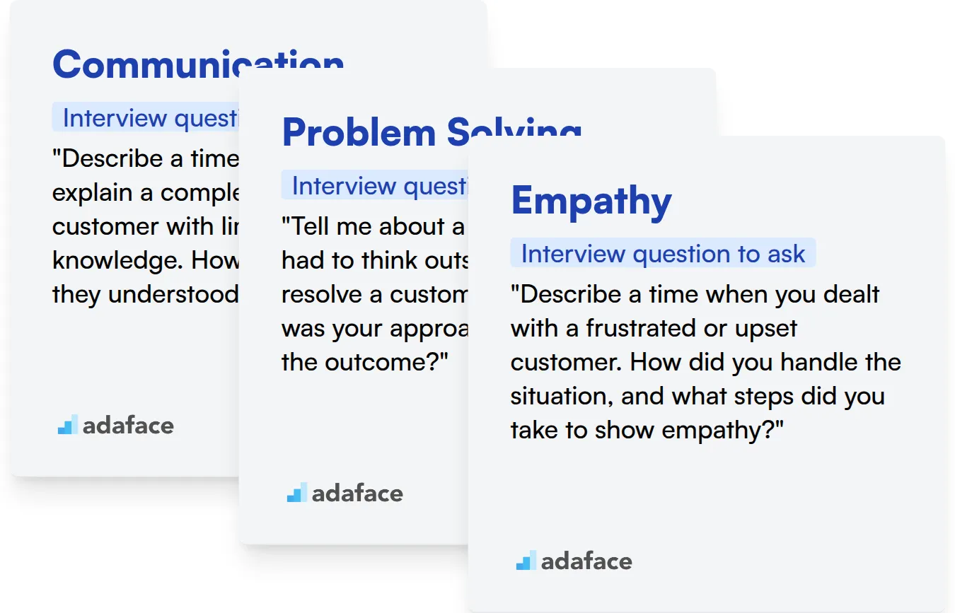 Which Customer Service skills should you evaluate during the interview phase?
