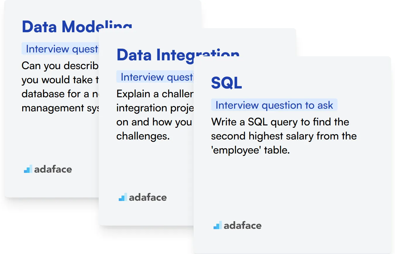 Which Data Architecture skills should you evaluate during the interview phase?