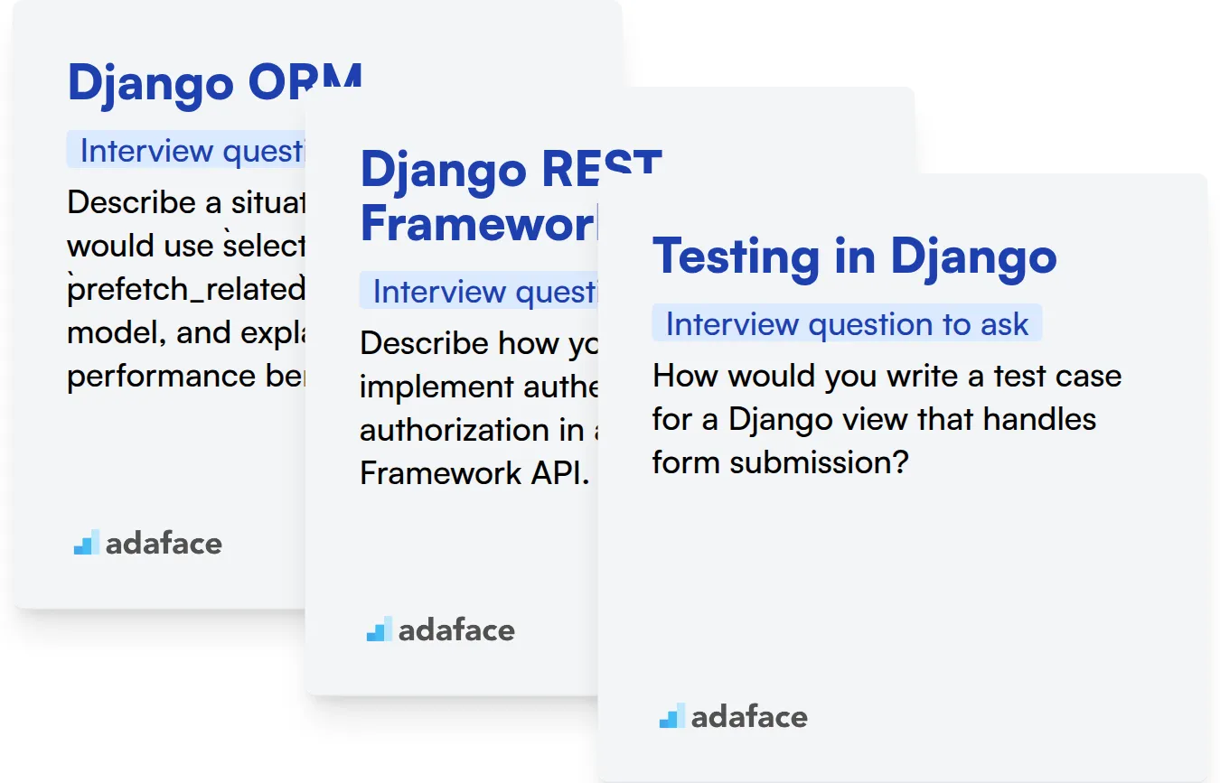 Which Django skills should you evaluate during the interview phase?