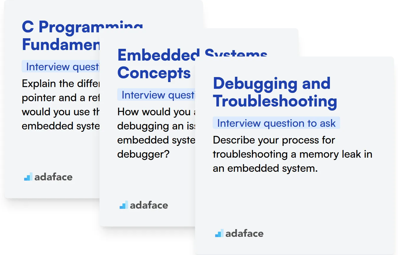 Which Embedded C skills should you evaluate during the interview phase?