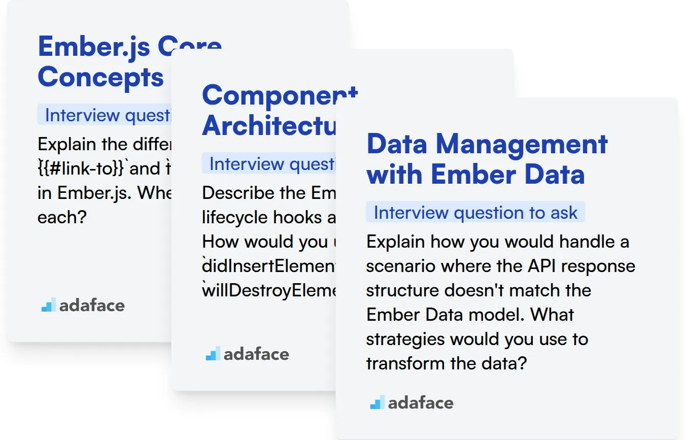 Which Ember.js skills should you evaluate during the interview phase?