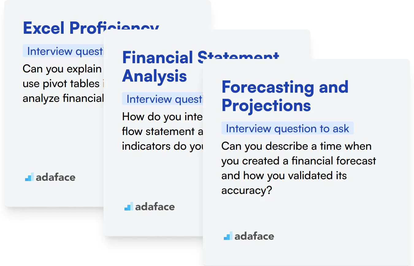 Which Financial Modeling skills should you evaluate during the interview phase?