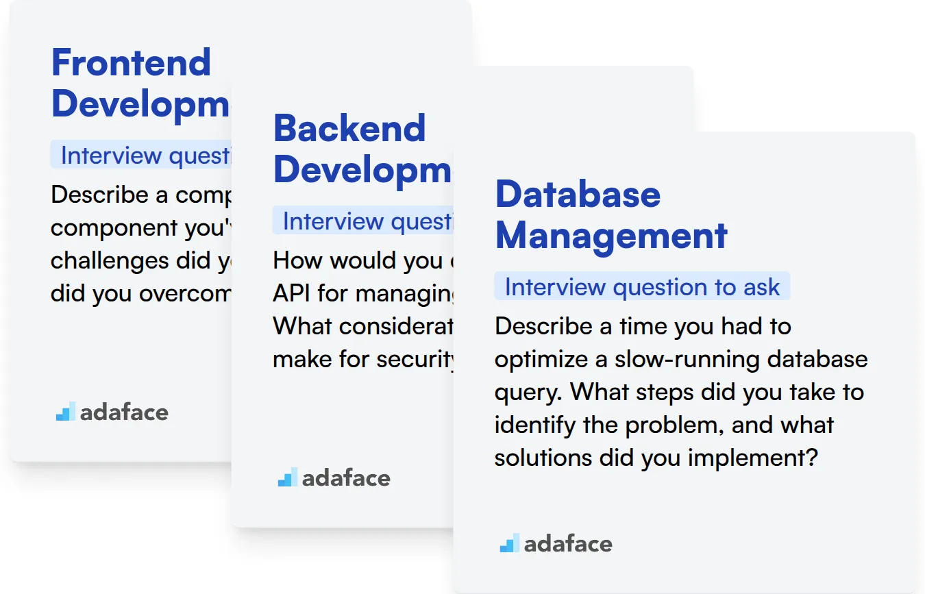 Which Full Stack Developer skills should you evaluate during the interview phase?