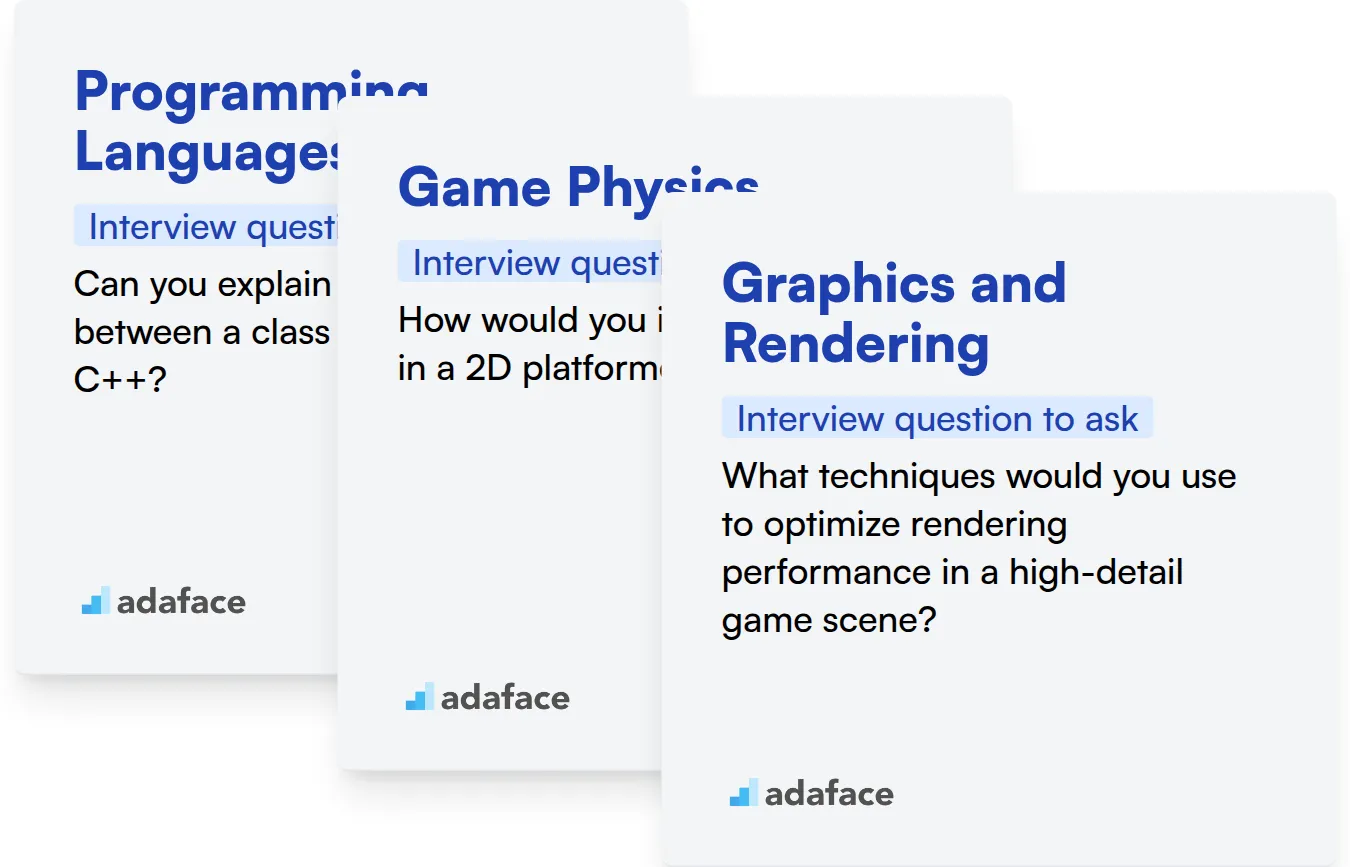 Which Game Developer skills should you evaluate during the interview phase?