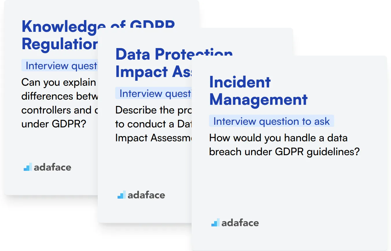 Which GDPR skills should you evaluate during the interview phase?