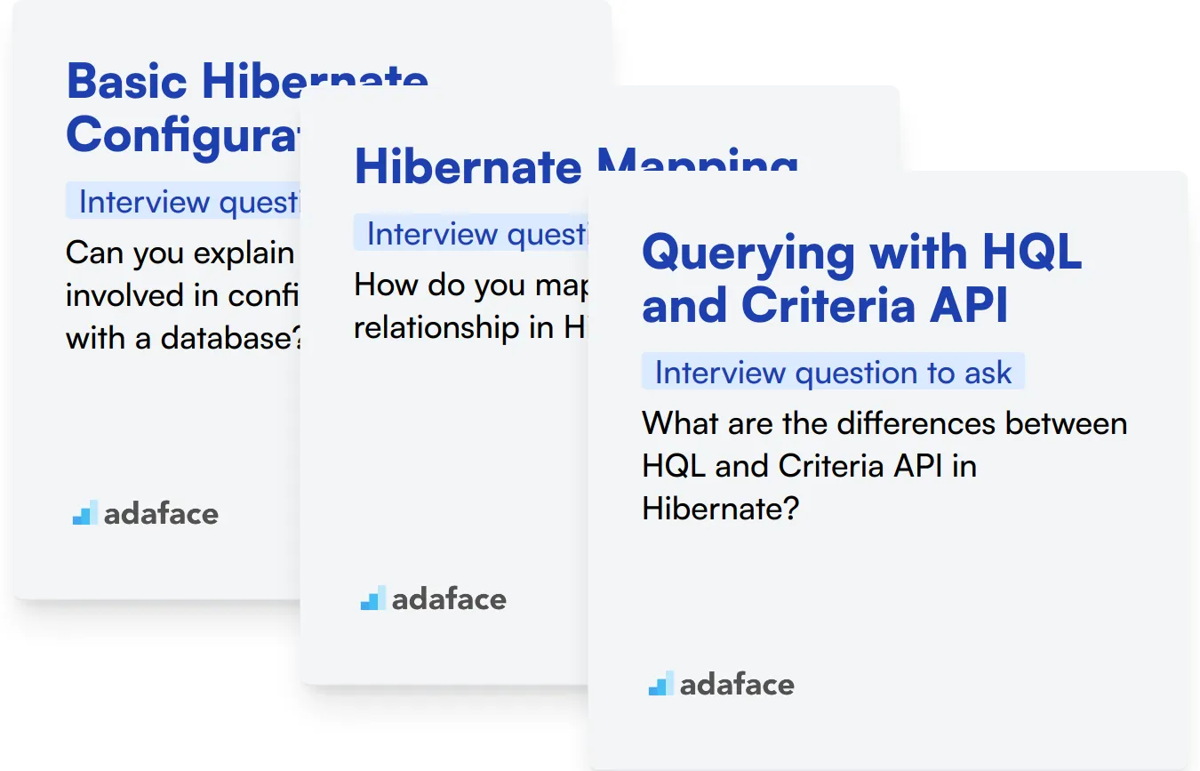 Which Hibernate skills should you evaluate during the interview phase?