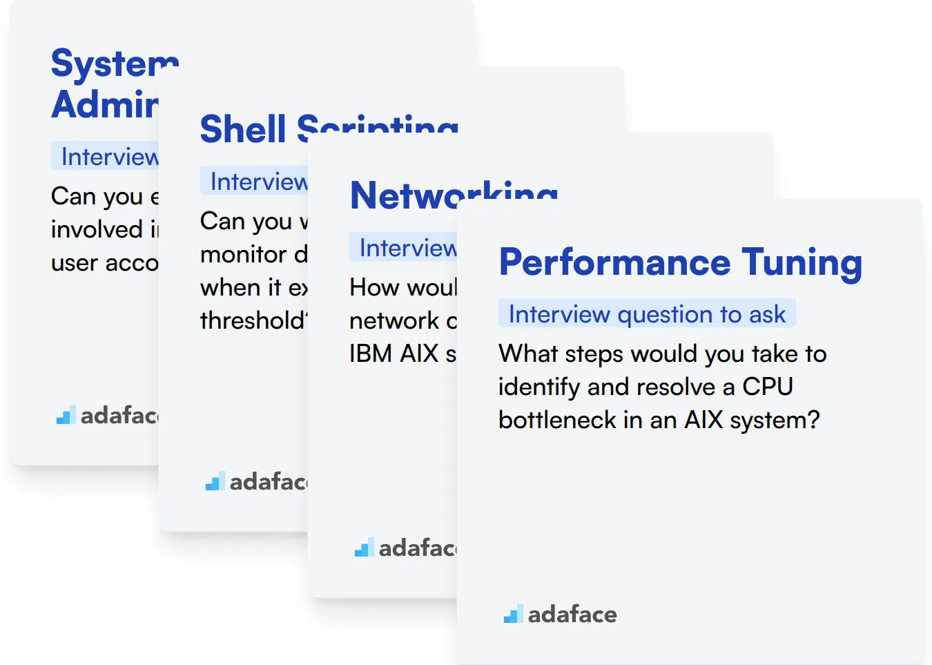 Which IBM AIX skills should you evaluate during the interview phase?