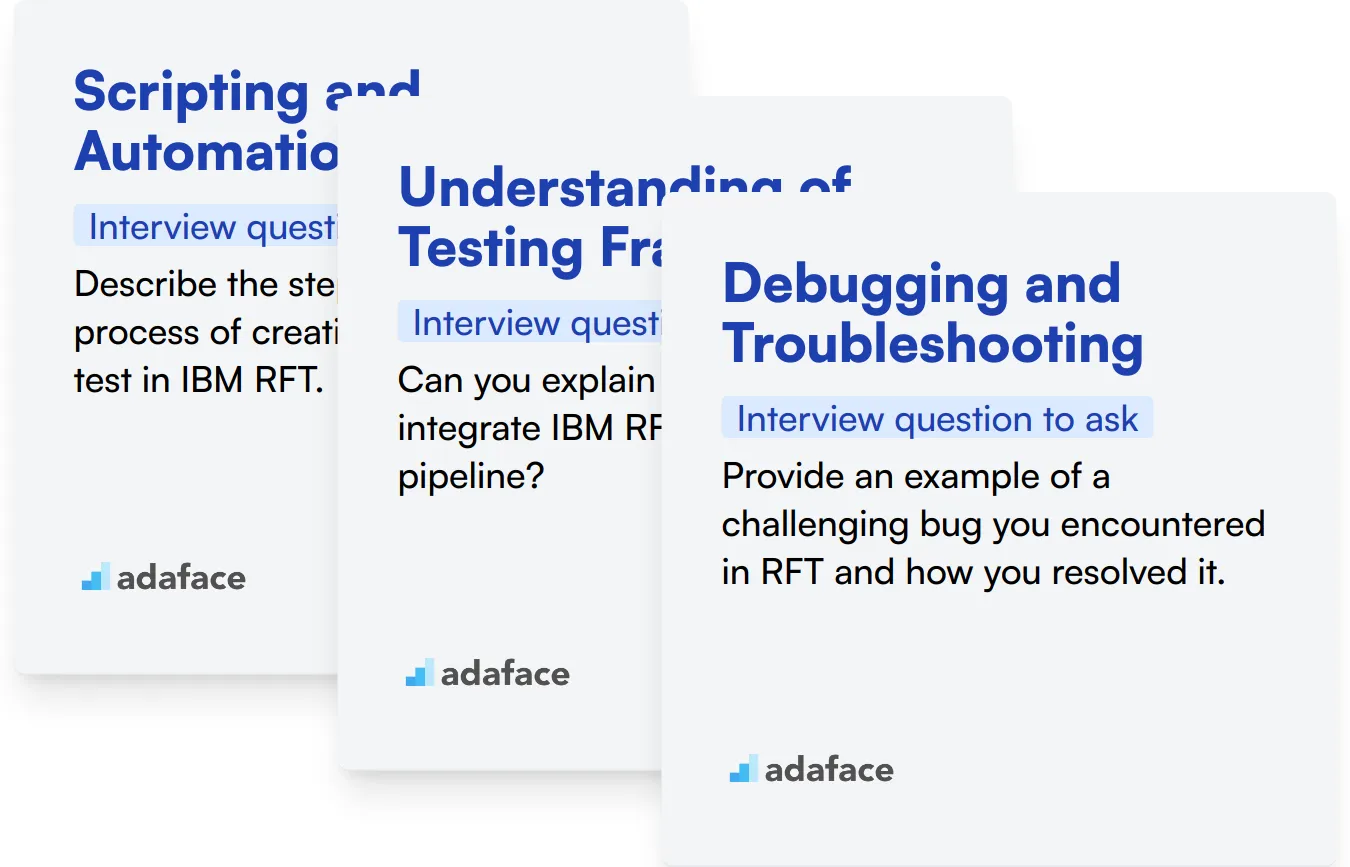 Which IBM RFT skills should you evaluate during the interview phase?