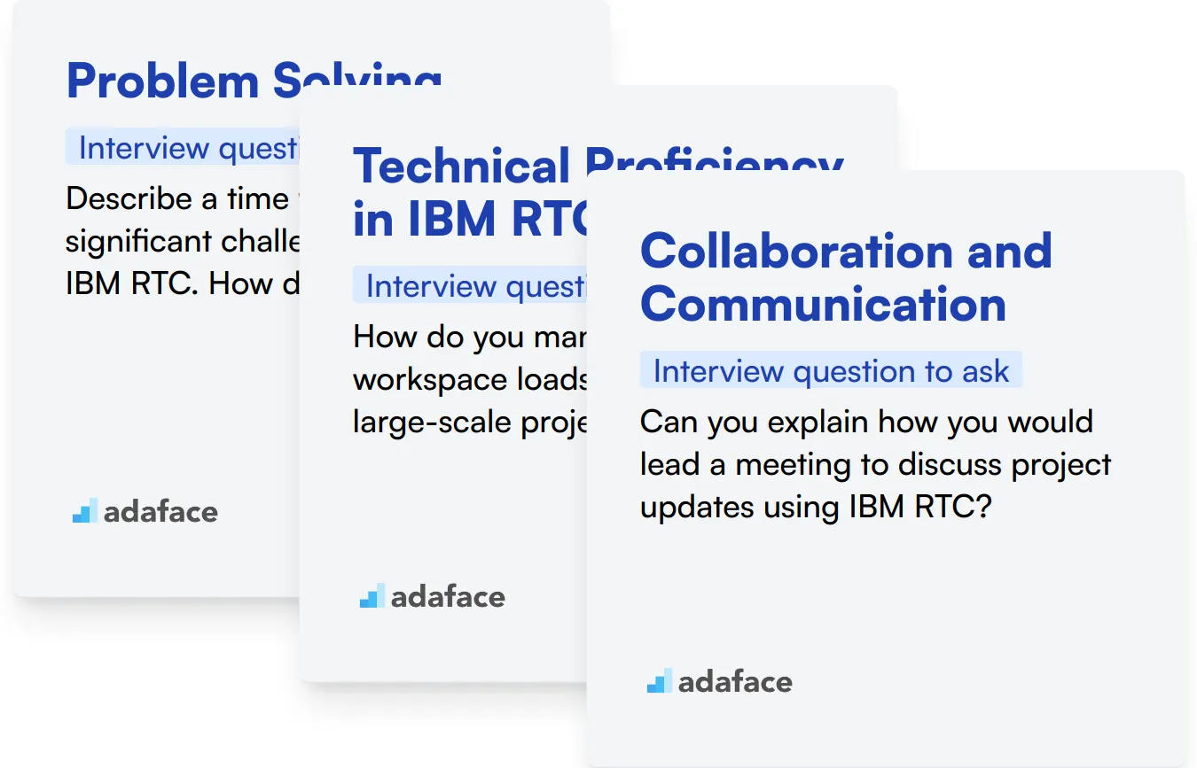 Which IBM RTC skills should you evaluate during the interview phase?