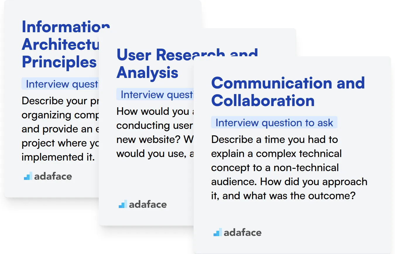 Which Information Architect skills should you evaluate during the interview phase?