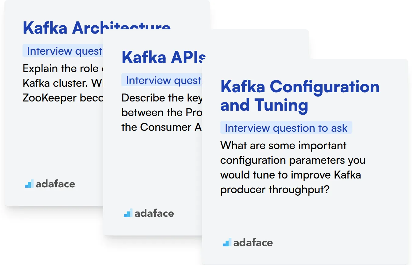 Which Kafka skills should you evaluate during the interview phase?