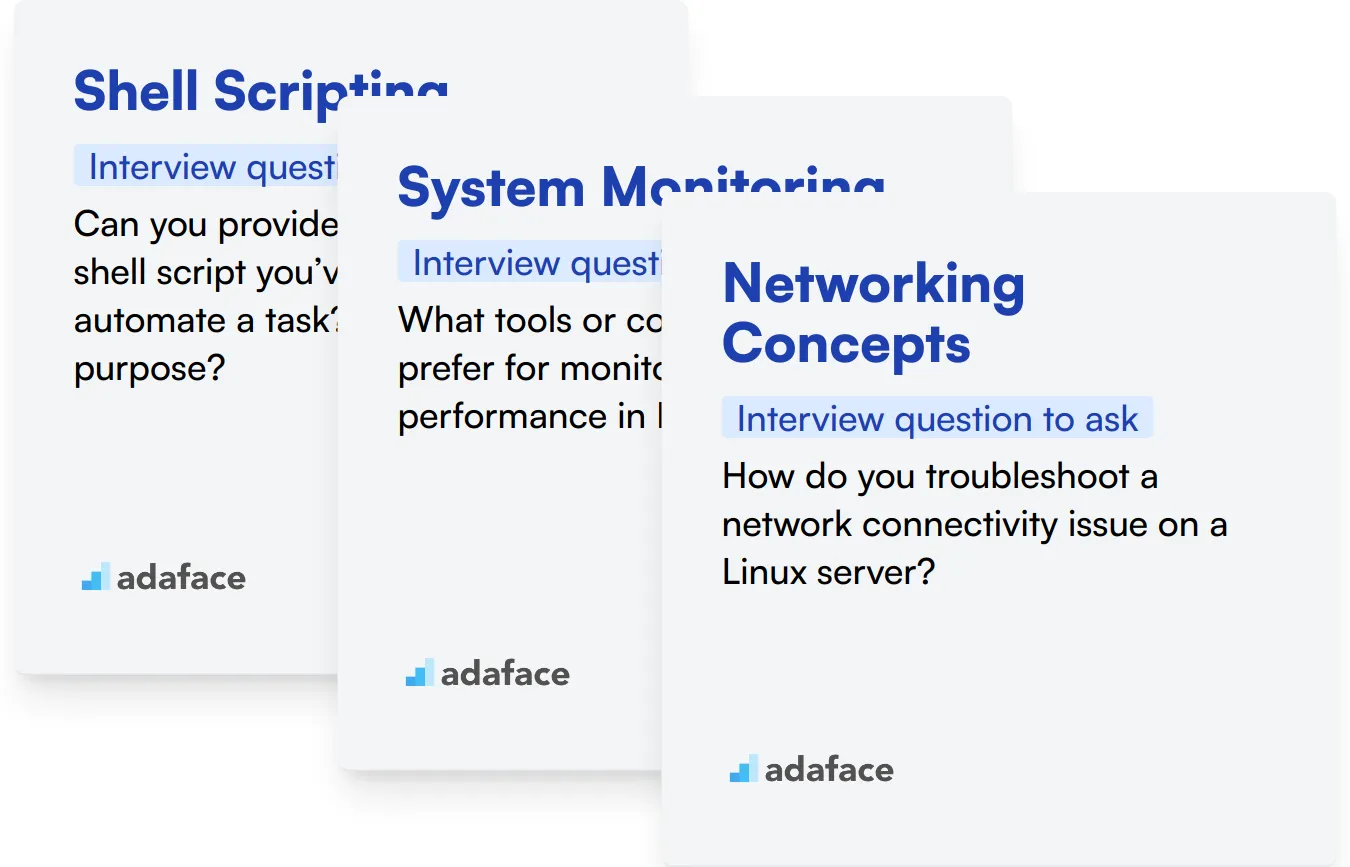 Which Linux Admin skills should you evaluate during the interview phase?