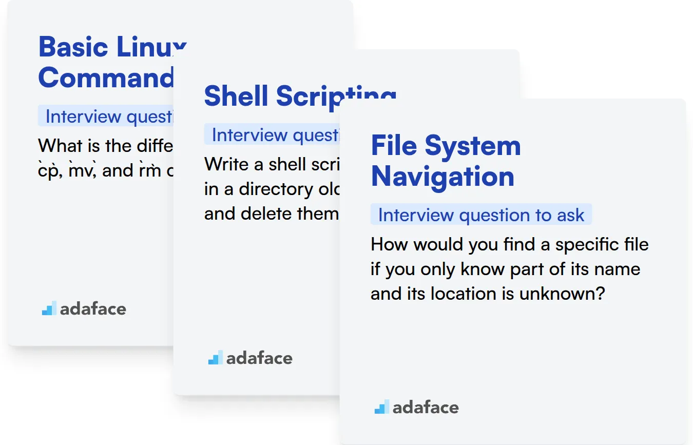Which Linux Commands skills should you evaluate during the interview phase?