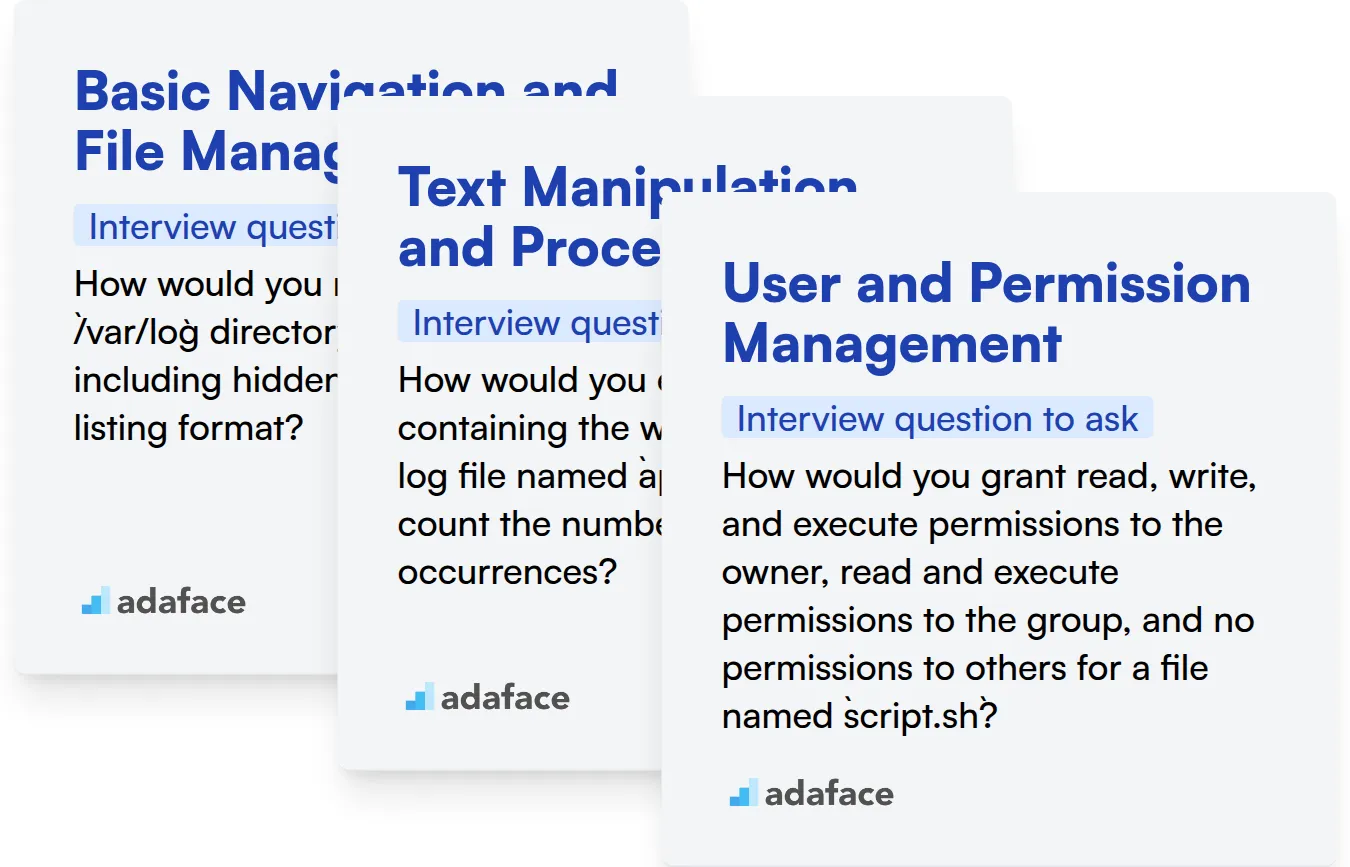 Which Linux Commands skills should you evaluate during the interview phase?