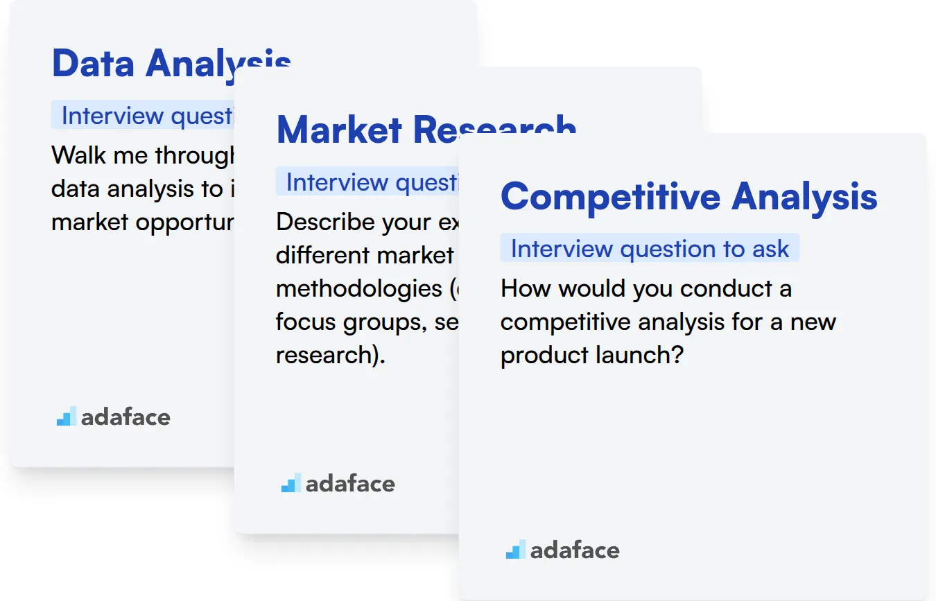 Which Market Analysis skills should you evaluate during the interview phase?
