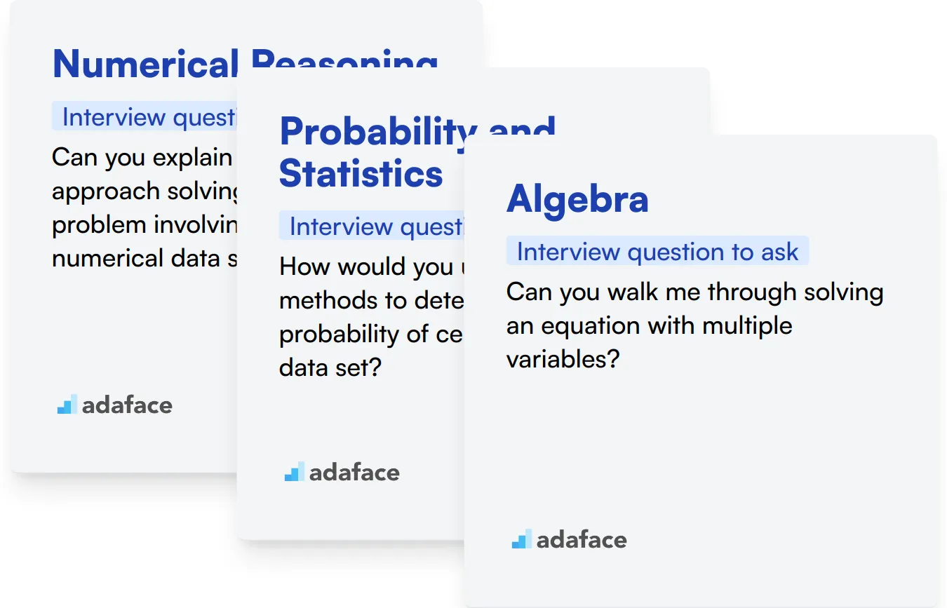 Which Math Skills skills should you evaluate during the interview phase?