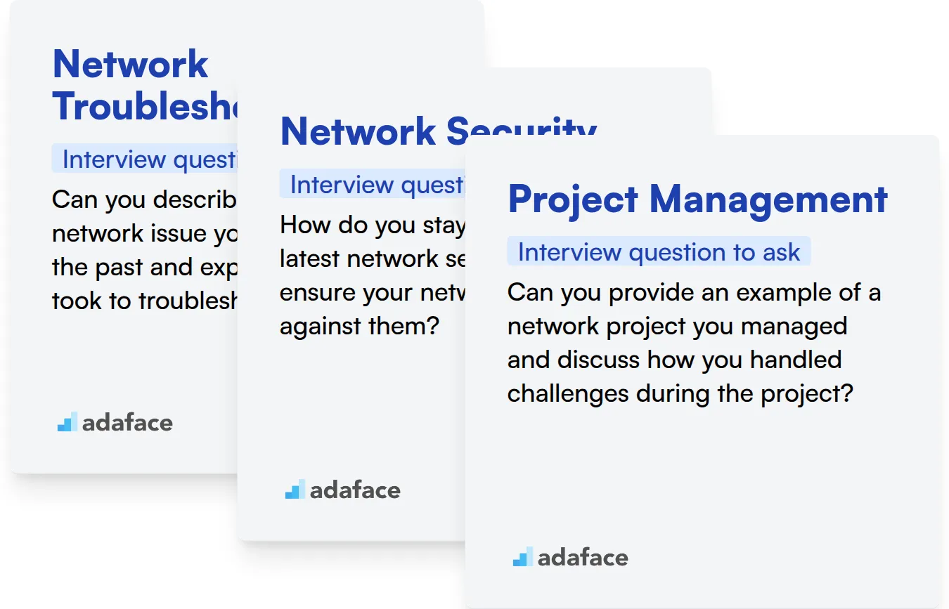 Which Network Manager skills should you evaluate during the interview phase?