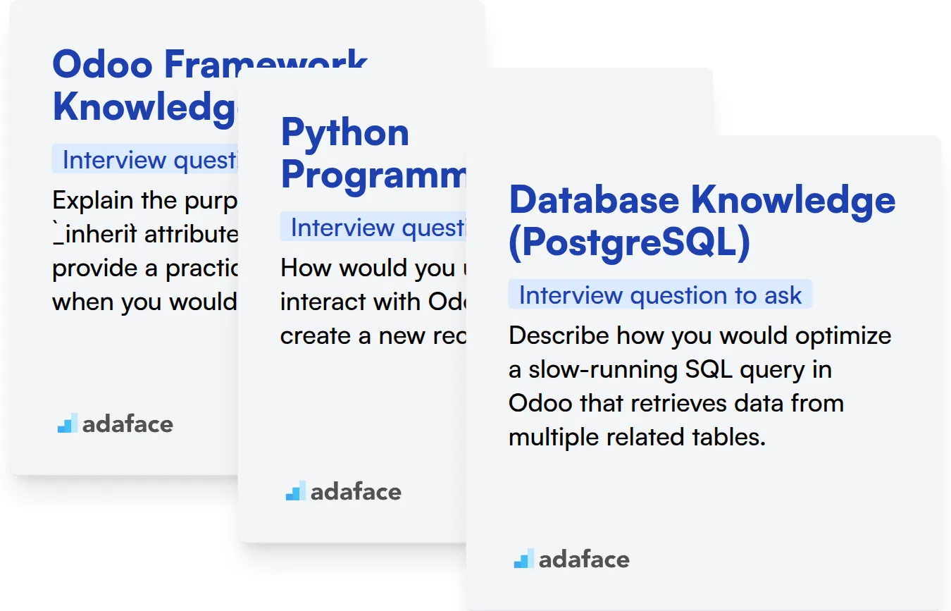 Which Odoo Developer skills should you evaluate during the interview phase?