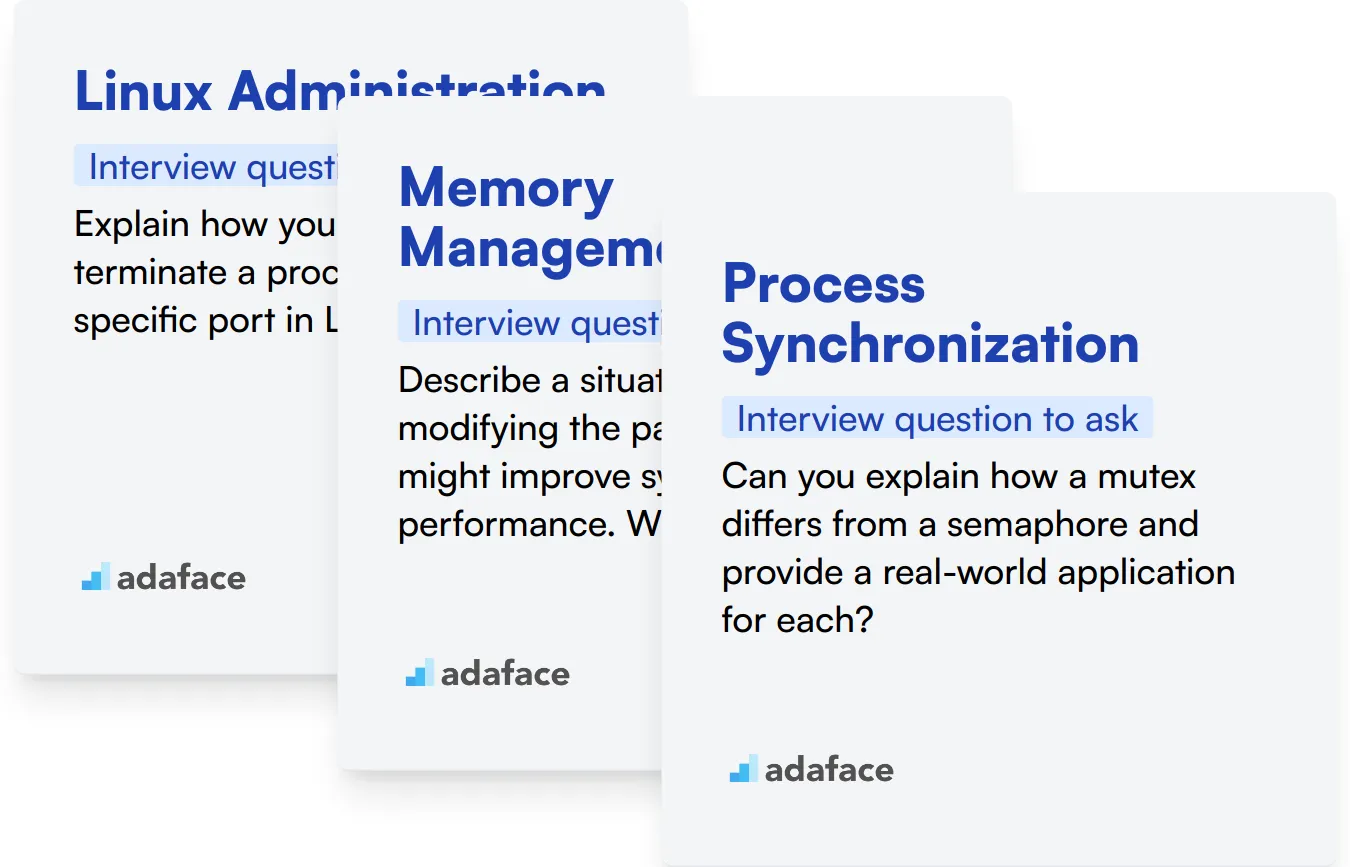 Which Operating System skills should you evaluate during the interview phase?