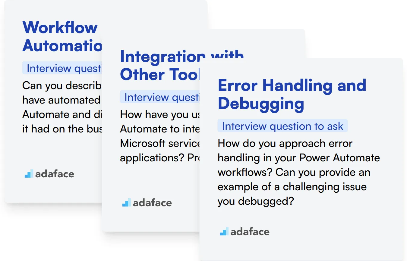 Which Power Automate skills should you evaluate during the interview phase?