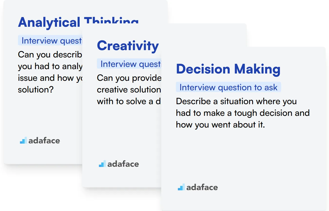 Which Problem Solving skills should you evaluate during the interview phase?