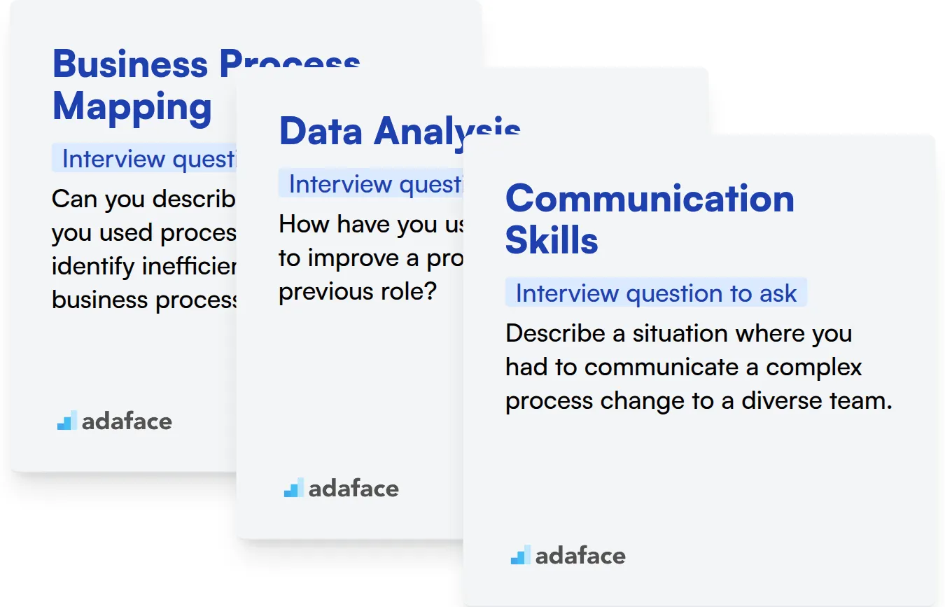 Which Process Analyst skills should you evaluate during the interview phase?