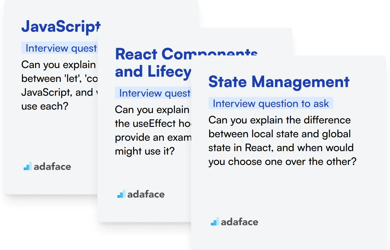 Which React skills should you evaluate during the interview phase?