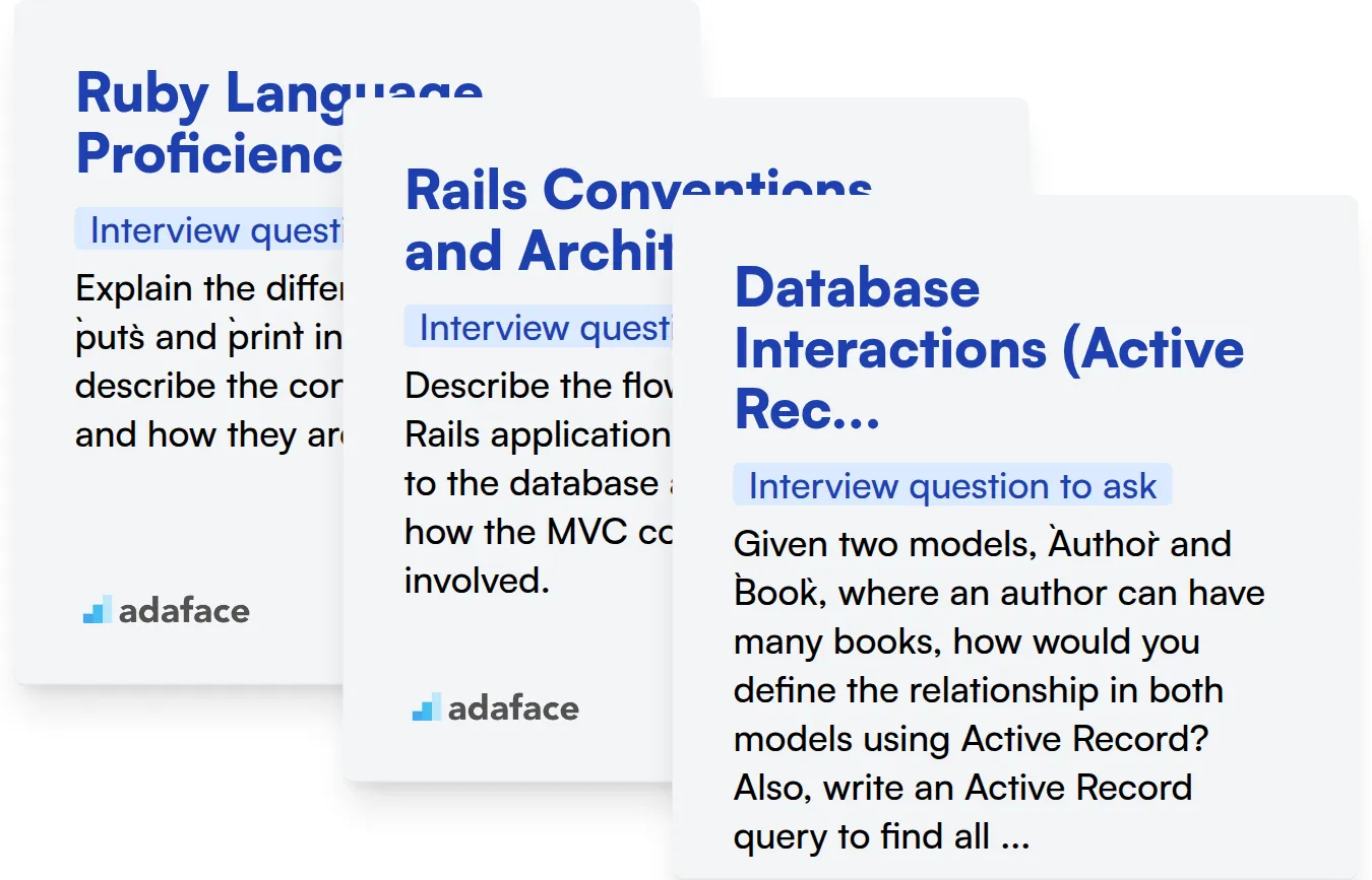 Which Ruby on Rails skills should you evaluate during the interview phase?