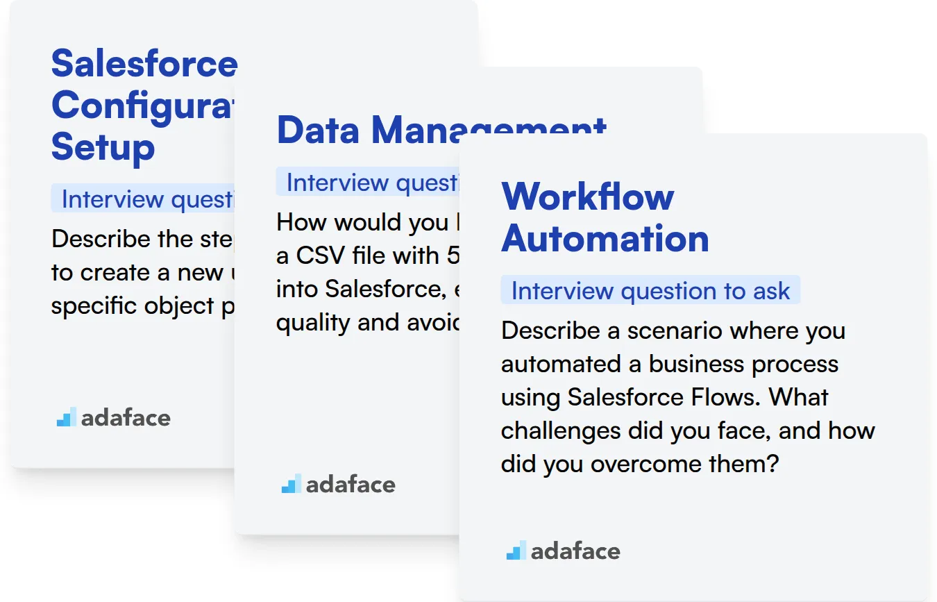 Which Salesforce Admin skills should you evaluate during the interview phase?