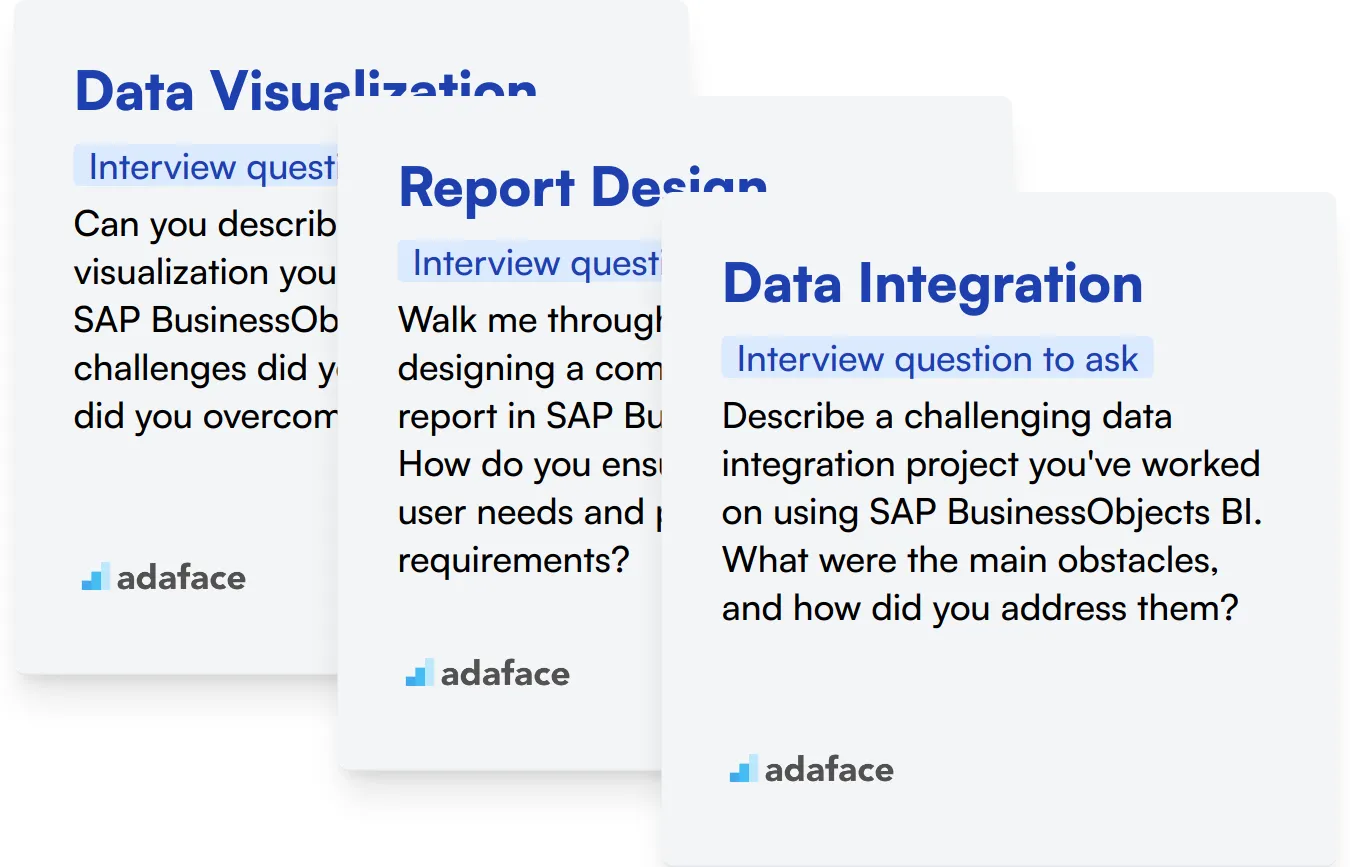 Which SAP BusinessObjects Business Intelligence skills should you evaluate during the interview phase?