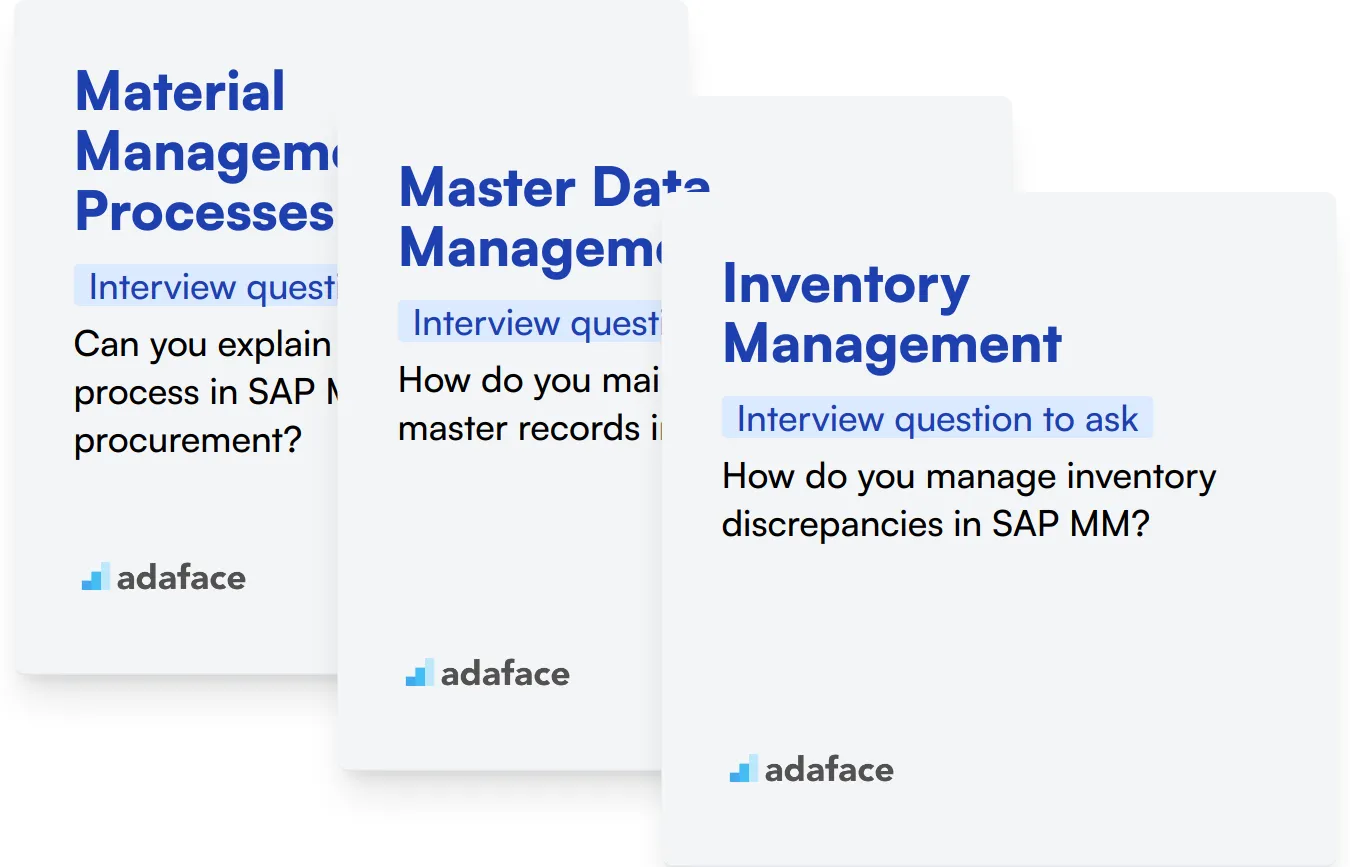 Which SAP MM skills should you evaluate during the interview phase?