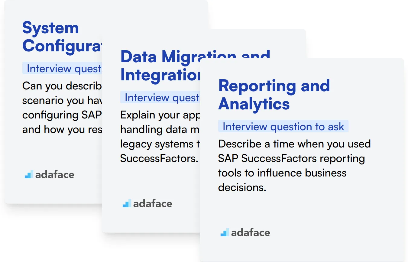 Which SAP SuccessFactors skills should you evaluate during the interview phase?