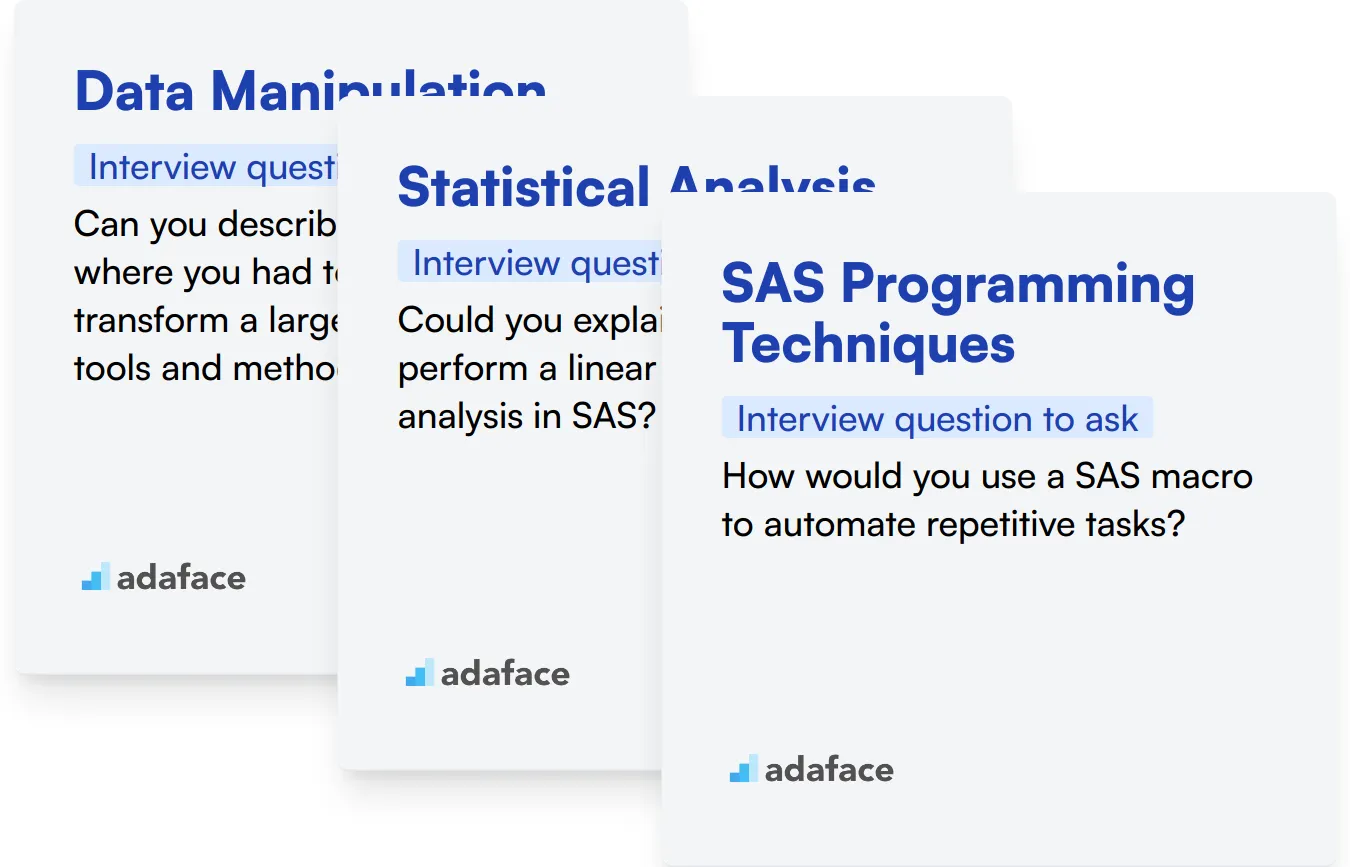 Which SAS skills should you evaluate during the interview phase?