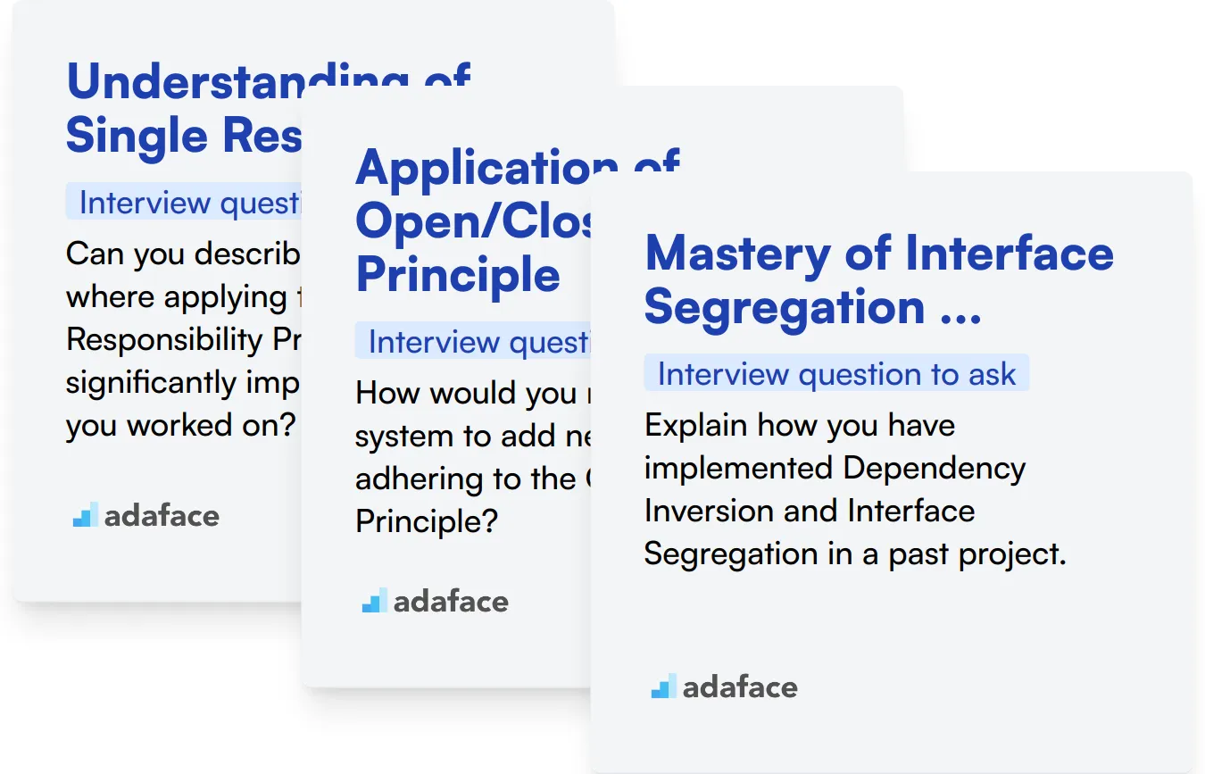 Which SOLID skills should you evaluate during the interview phase?