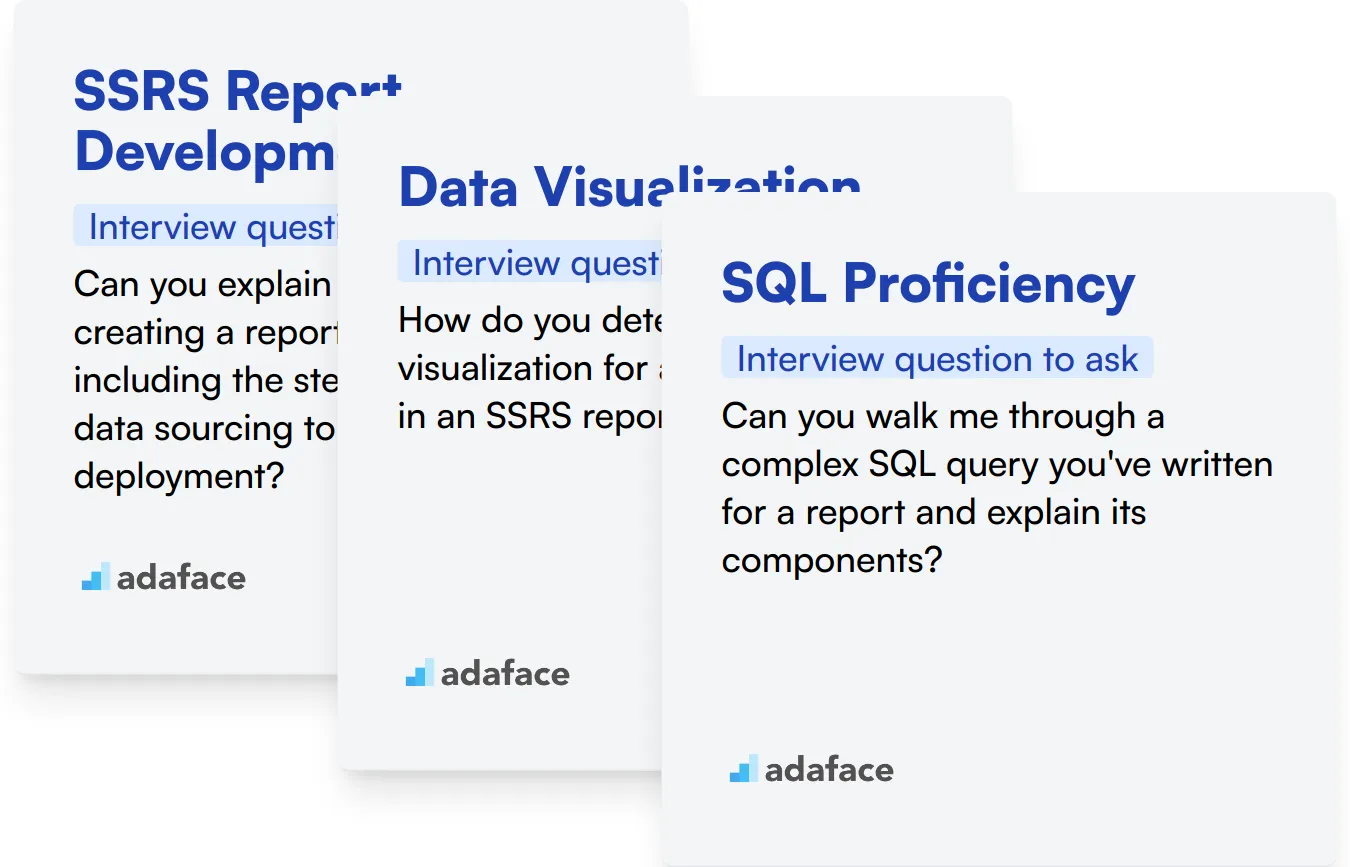 Which SSRS skills should you evaluate during the interview phase?