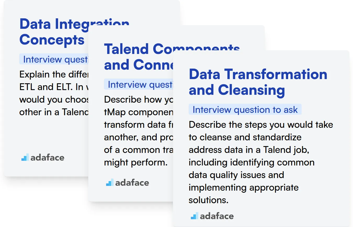 Which Talend skills should you evaluate during the interview phase?