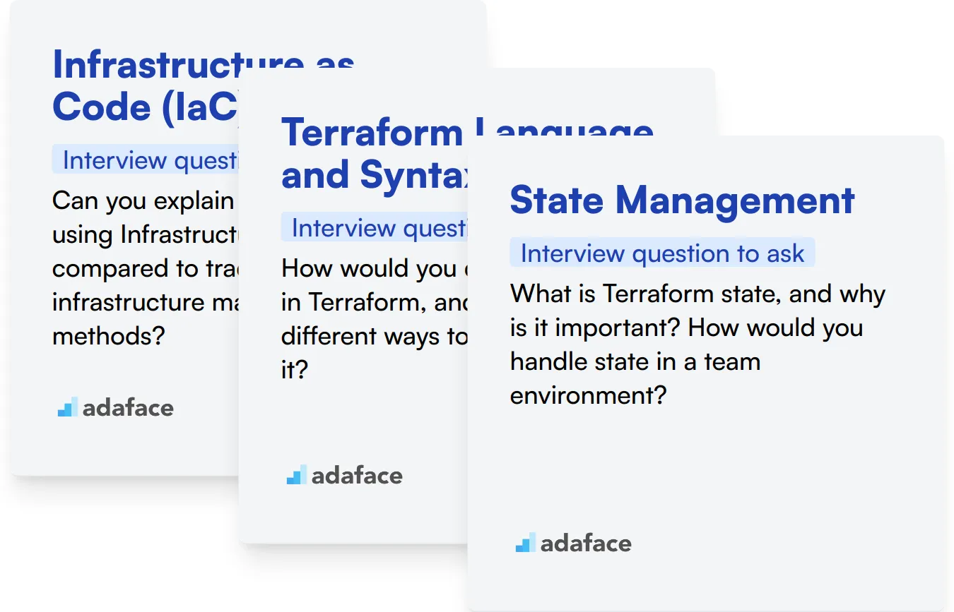 Which Terraform skills should you evaluate during the interview phase?