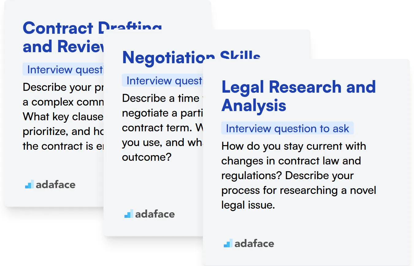 Which US Contract Lawyer skills should you evaluate during the interview phase?