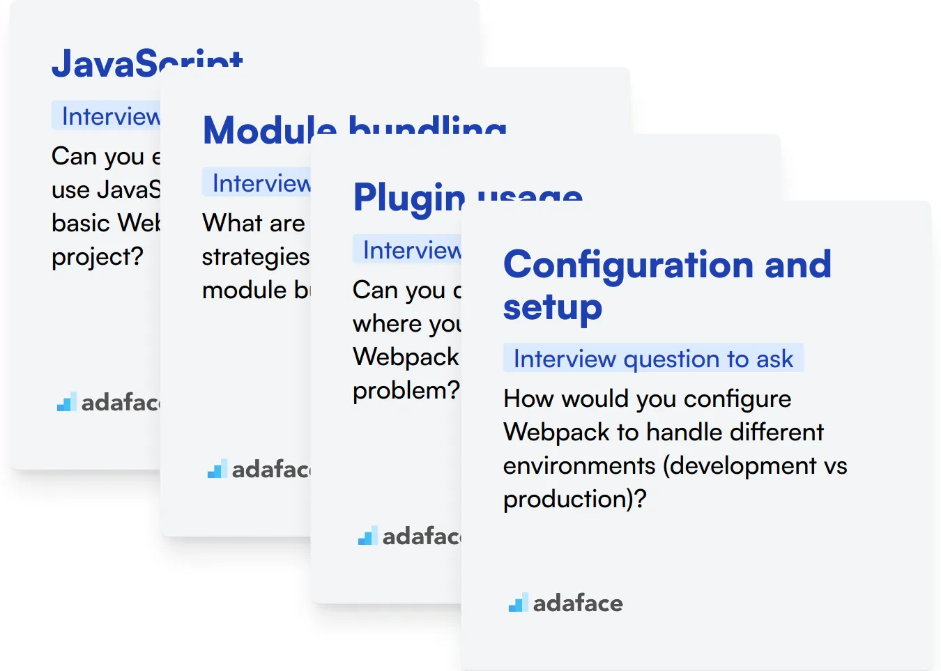 Which Webpack skills should you evaluate during the interview phase?