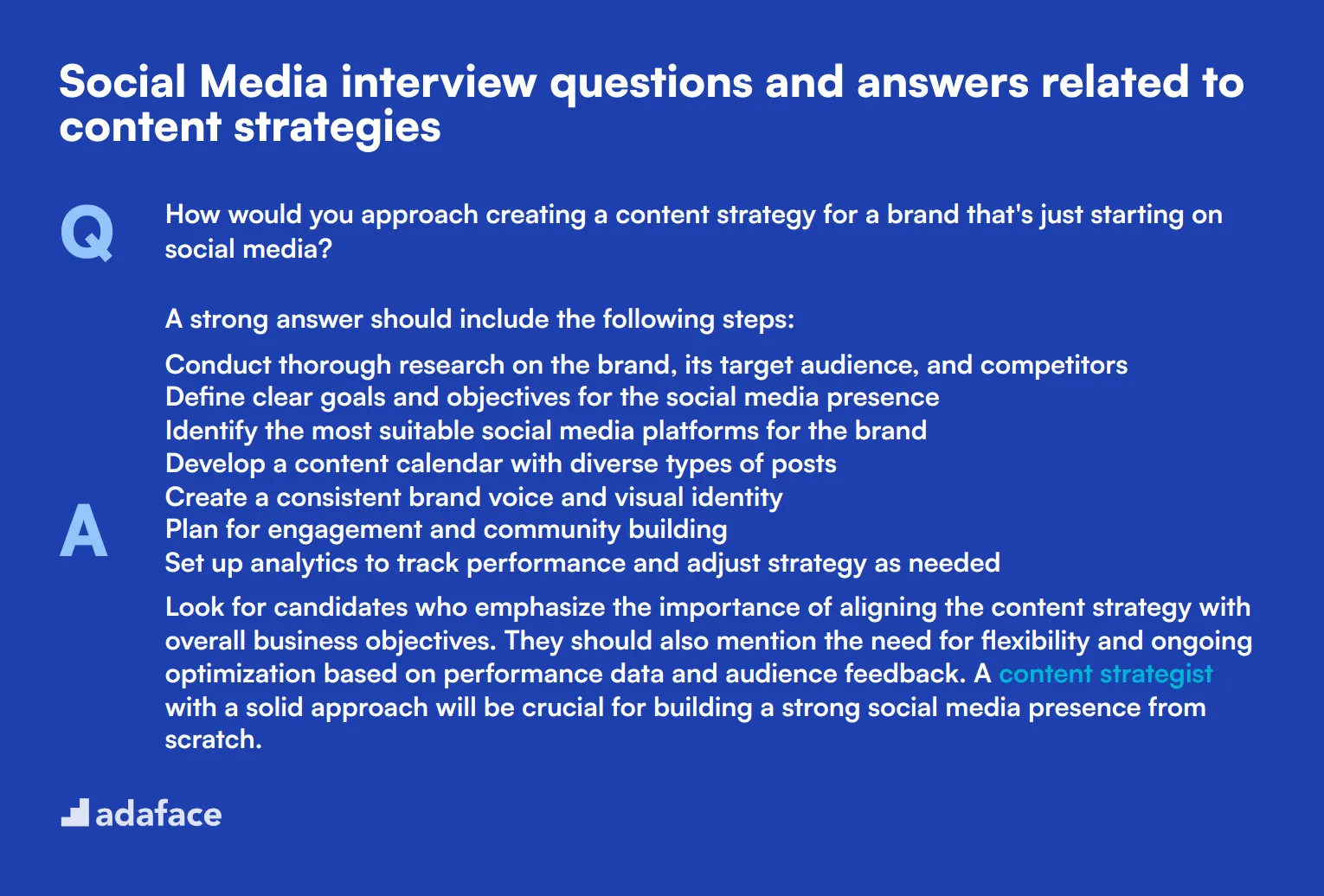 7 Social Media interview questions and answers related to content strategies