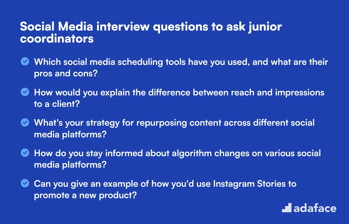 20 Social Media interview questions to ask junior coordinators